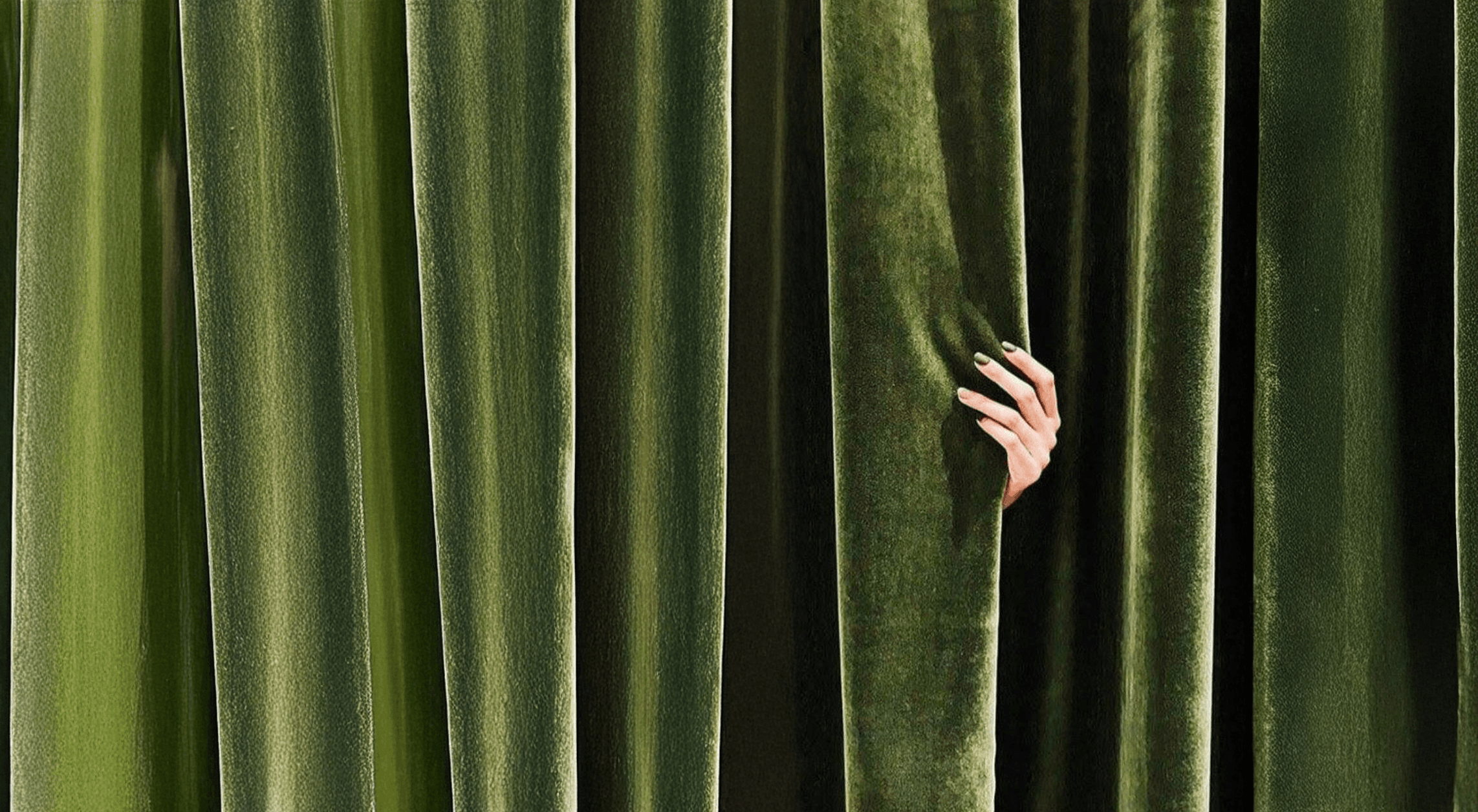Hand behind the curtain
